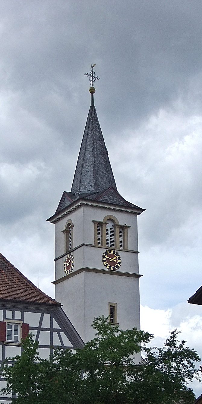 Schwegenheim: Turm der evangelischen Kirche