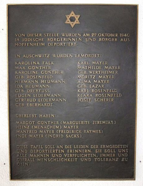 Datei:Gedenktafel Judendeportation Hoffenheim.JPG