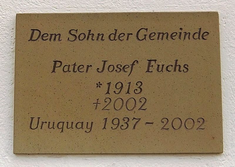 Datei:Gedenktafel Josef Fuchs Balzfeld.JPG