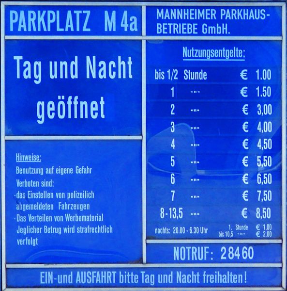 Datei:Mannheim M4a Parkplatz Schild 1.jpg
