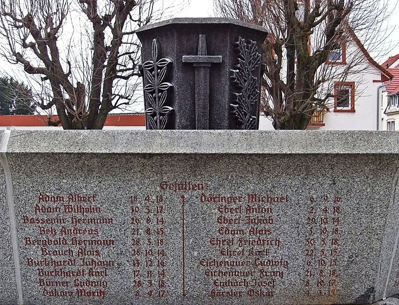 Datei:Gefallenendenkmal Hemsbach WK1 Detail 5.JPG