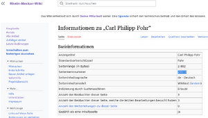 Bildschirmfoto der Seiteneigenschaften eines Artikels. Die Seitenkennummer ist markiert.